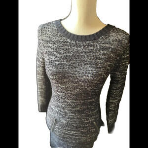 👗⚫️🩶Made For Me To Look Amazing Black White Long Sleeve Sweater Dress M